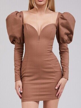 mistress rocks brown dress | Dresses | Mistress Rocks Neck Ruched Side Cap Size:7 1/2 Made from stretch jersey Straps & Sleeves: Strapless Flower advice!! What flowers